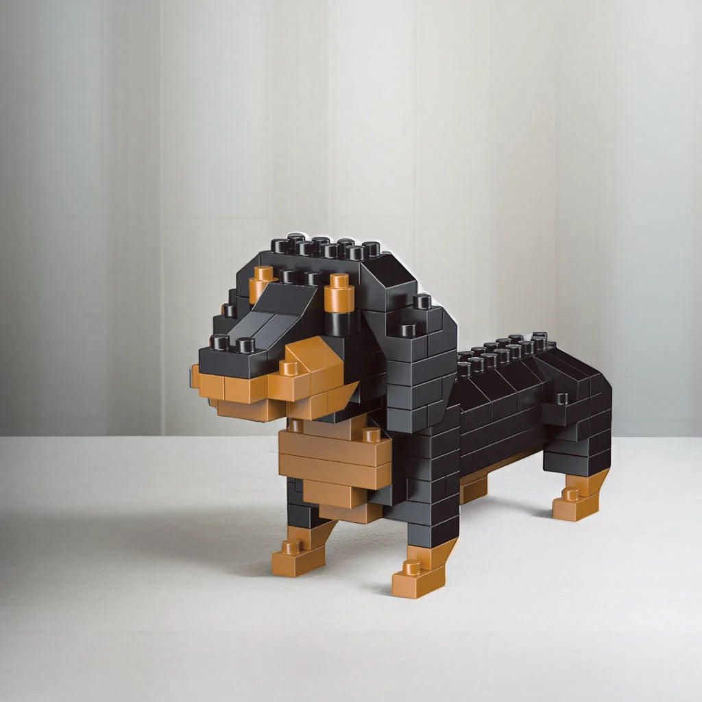 Figura de construcción de perro salchicha