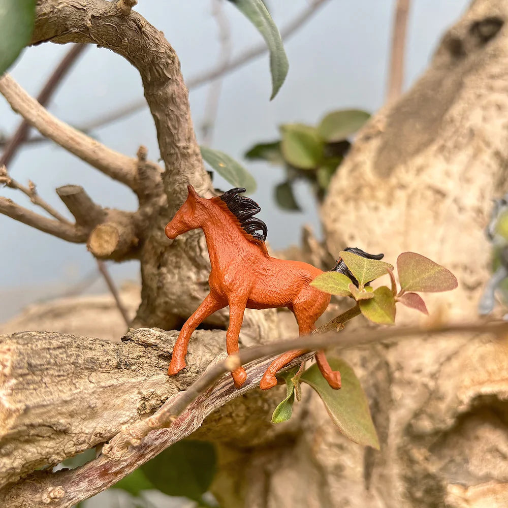Set de caballos de granja en miniatura