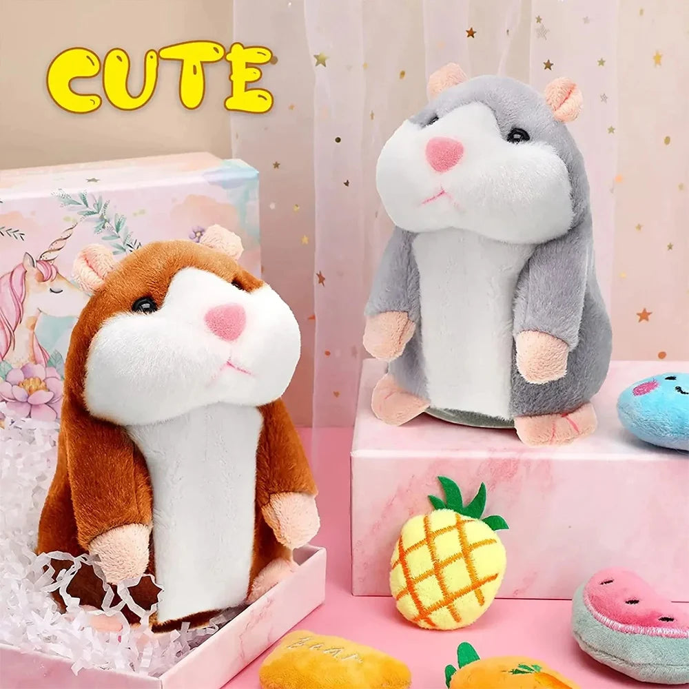 Hámster de peluche que repite lo que dices