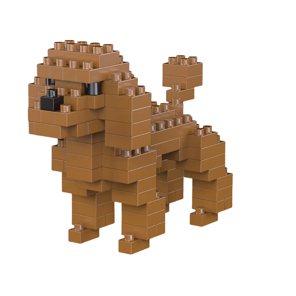 Figura de construcción de perro salchicha