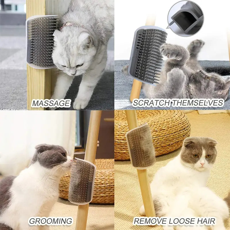 Cepillo de esquina masajeador para gatos