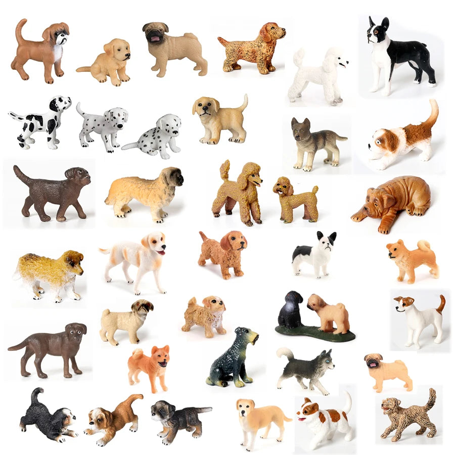 Figuritas realistas de perritos