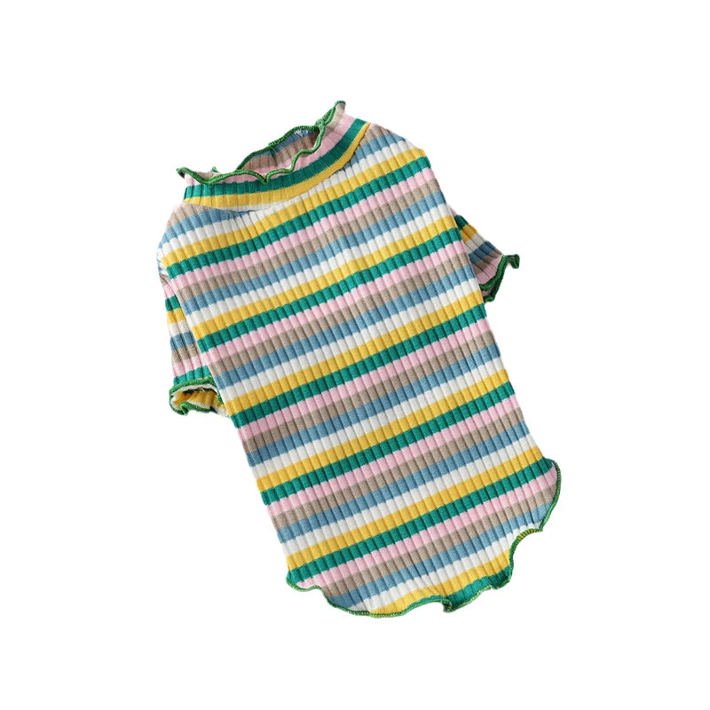 Camiseta de rayas de algodón