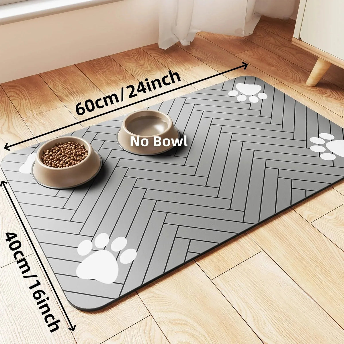 Alfombrilla absorbente para comedero