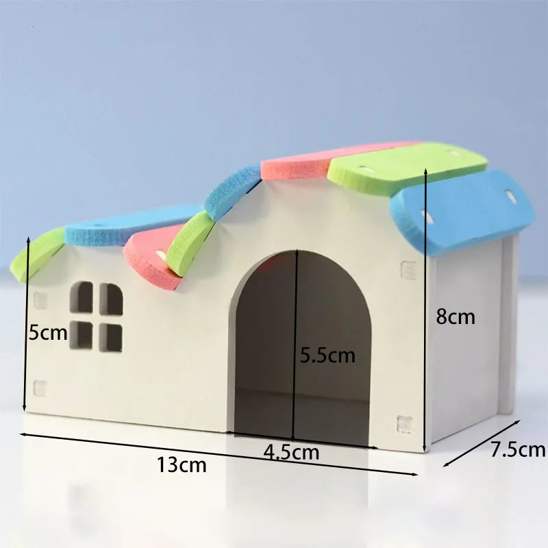 Casita arcoíris para hámster