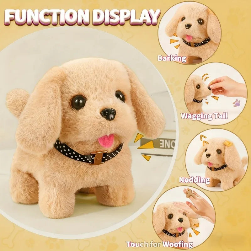 Perrito golden de juguete que anda y ladra