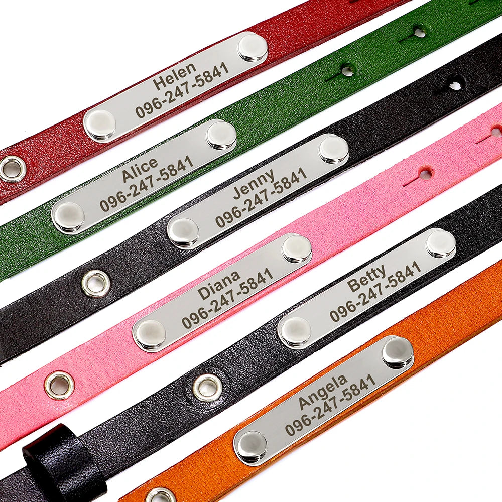 Collar de gato con nombre grabado