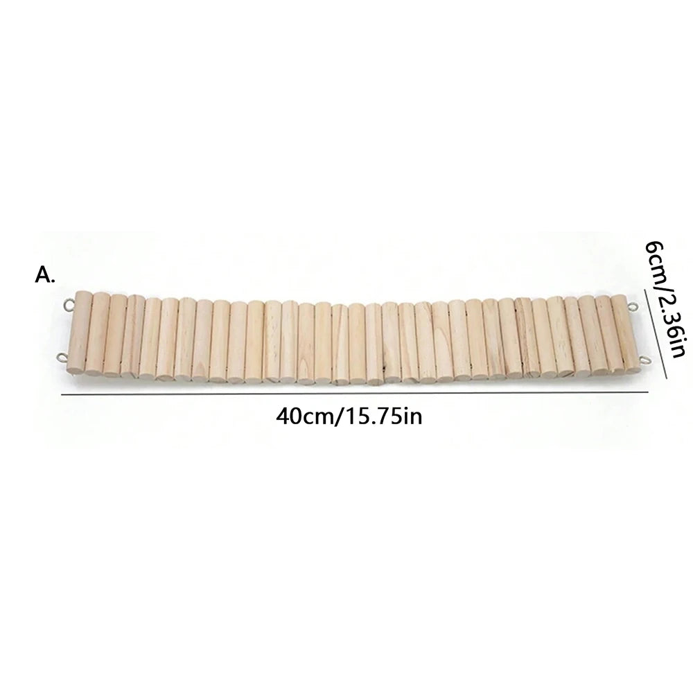 Puente flexible de madera para roedores