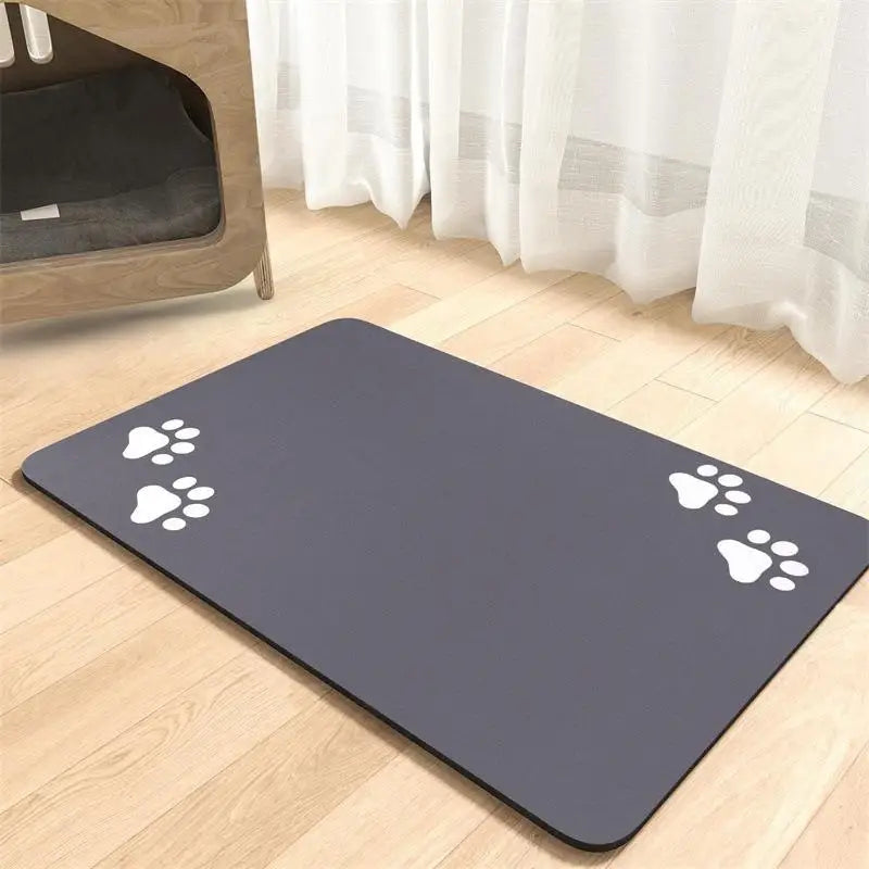 Alfombrilla absorbente de diatomita para comederos