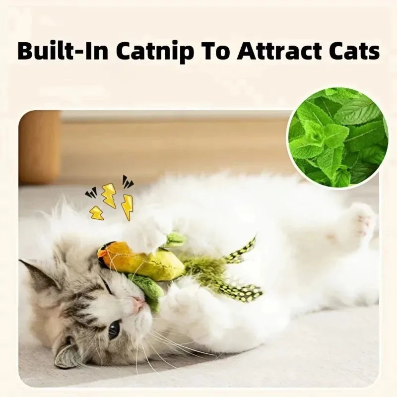 Juguete pájaro con sonido para gatos