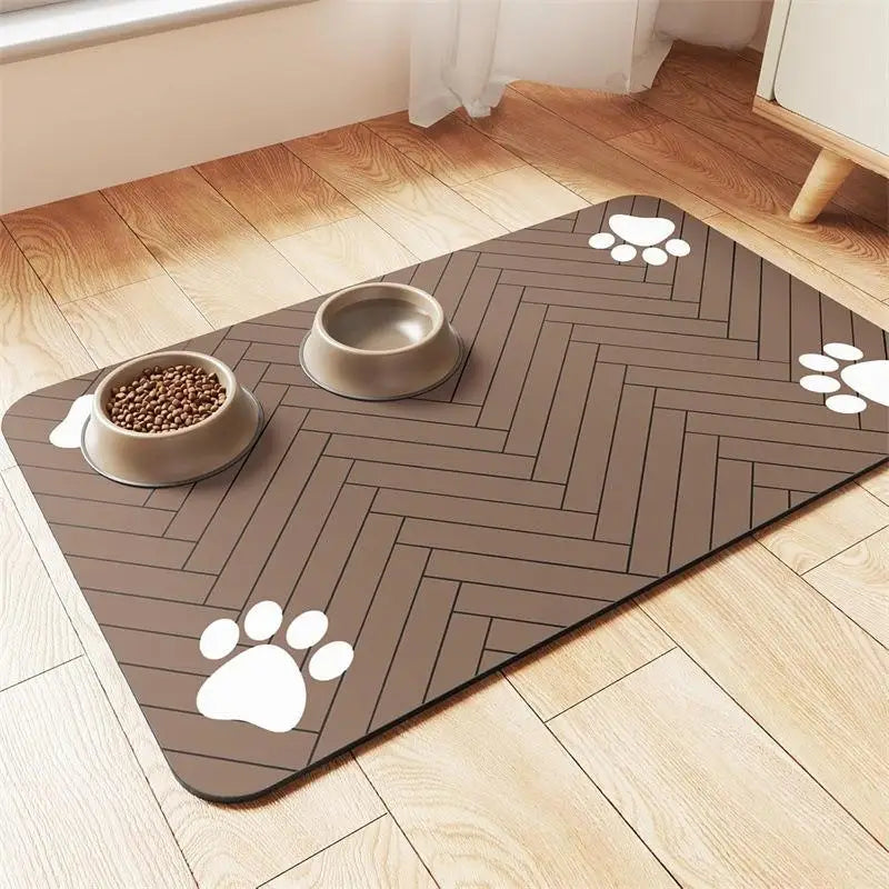Alfombrilla absorbente de diatomita para comederos
