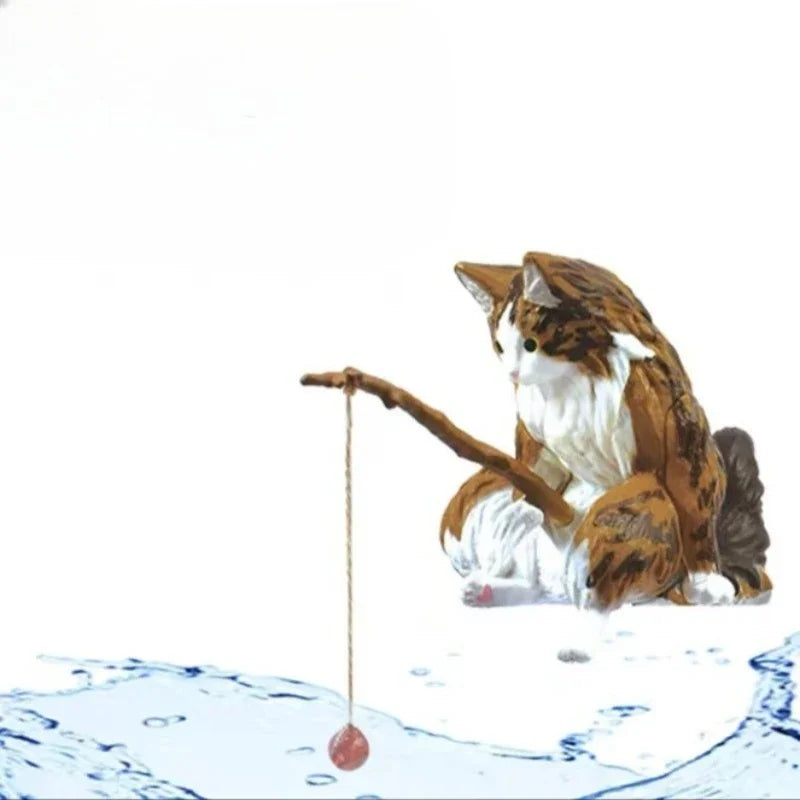 Figuritas de gatitos pescadores