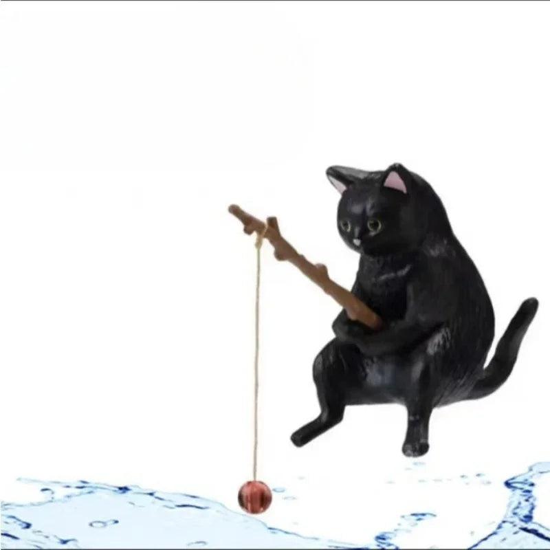 Figuritas de gatitos pescadores
