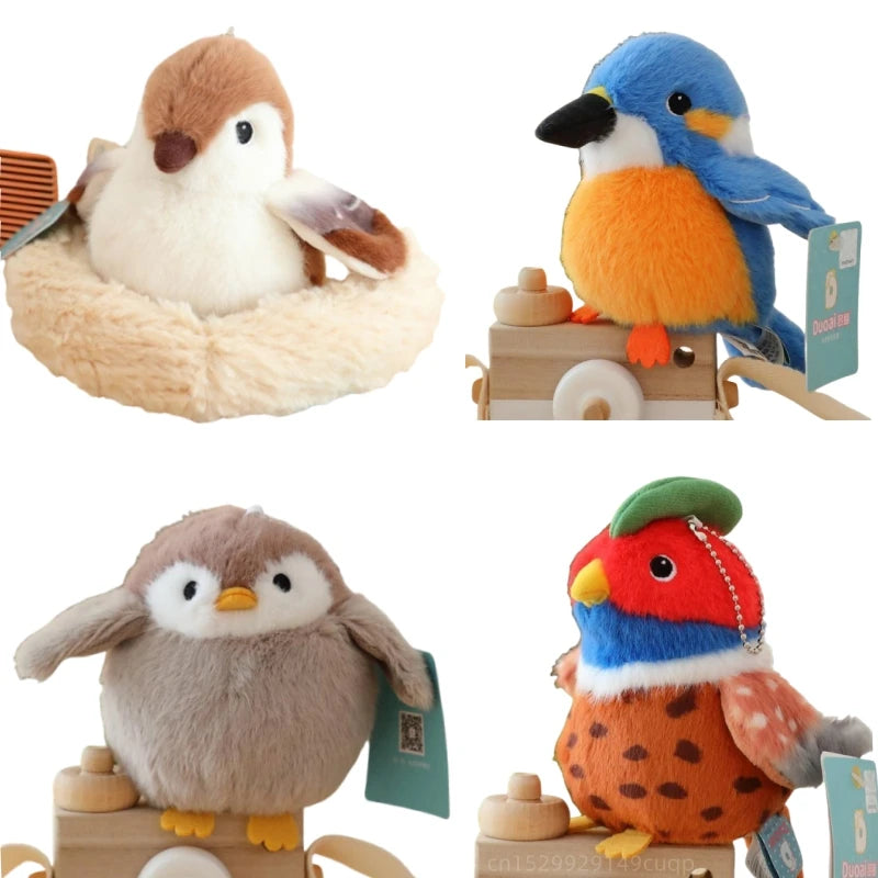 Peluches colgantes de pájaros