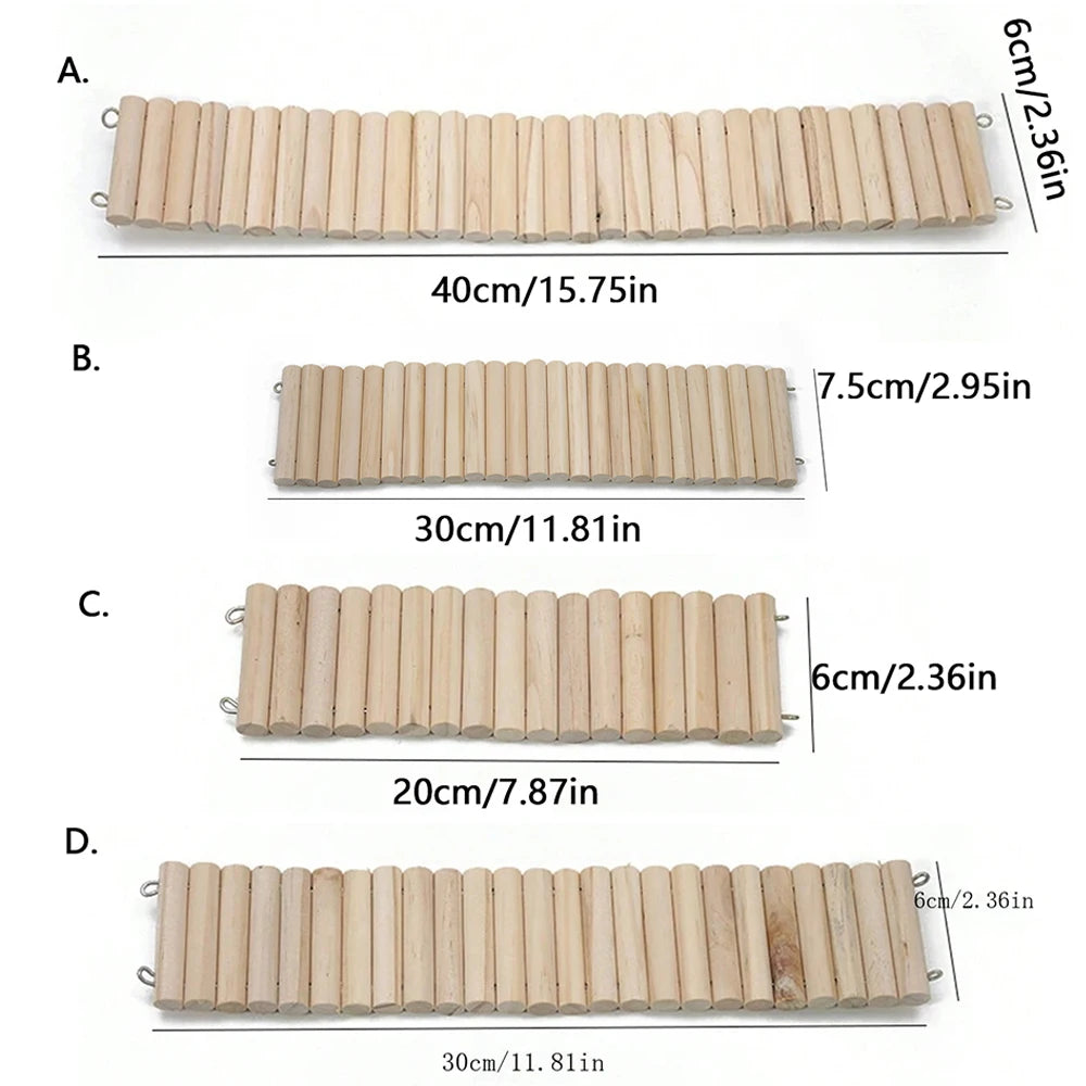 Puente flexible de madera para roedores