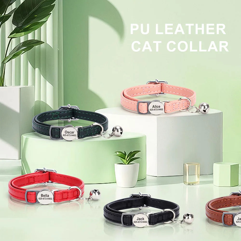 Collar de gato personalizado con nombre