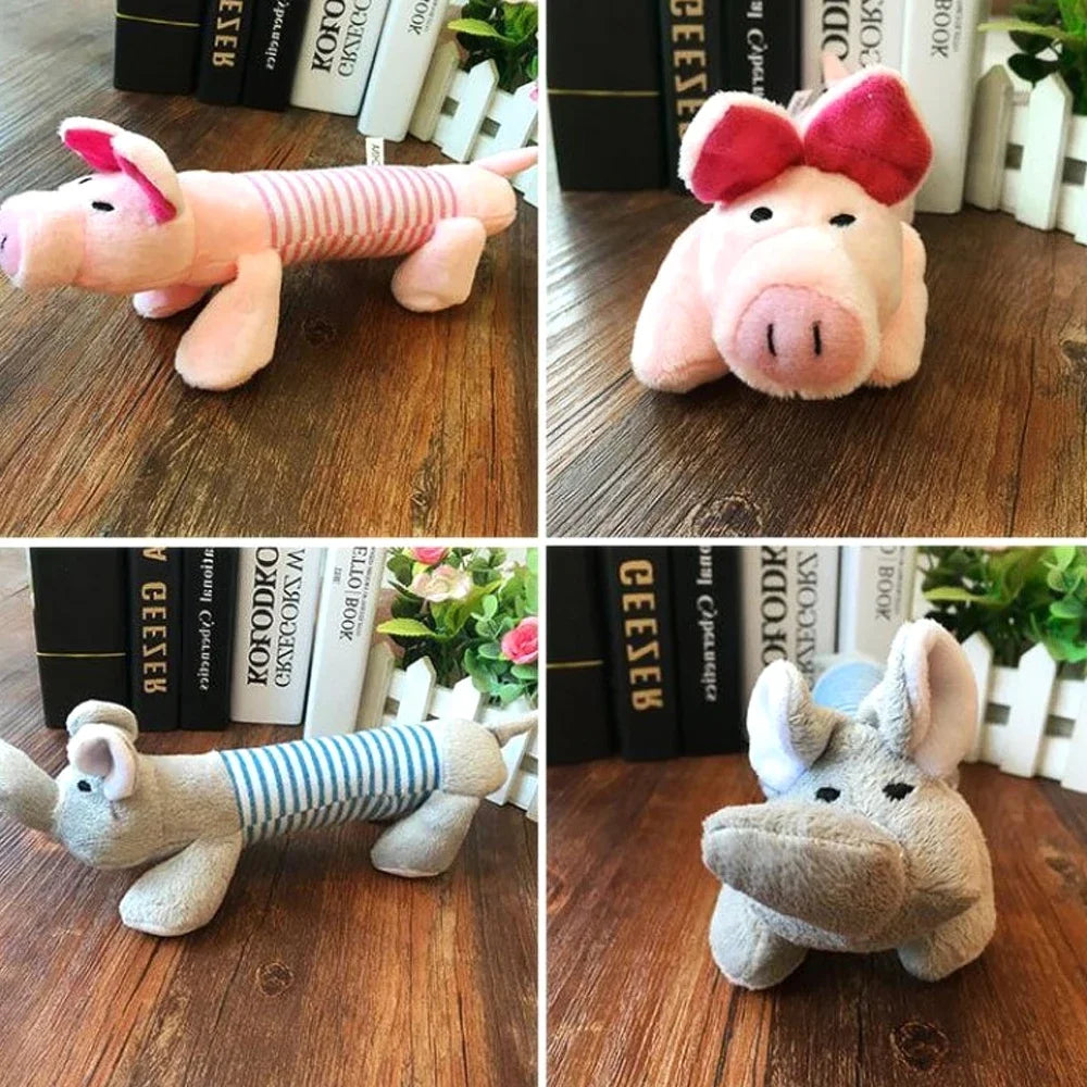 Peluches con sonido: elefante, pato y cerdito