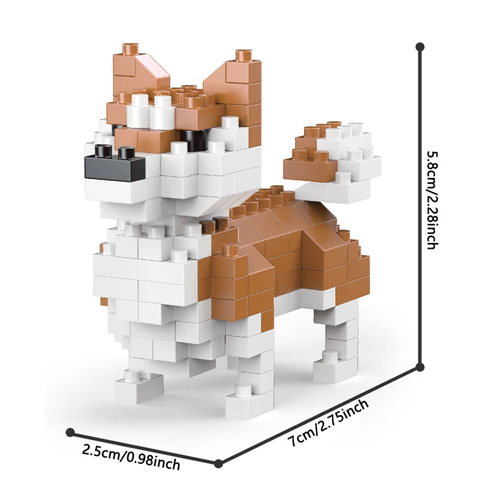 Figura de construcción de perro salchicha
