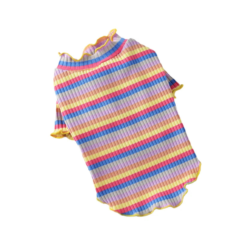 Camiseta de rayas de algodón