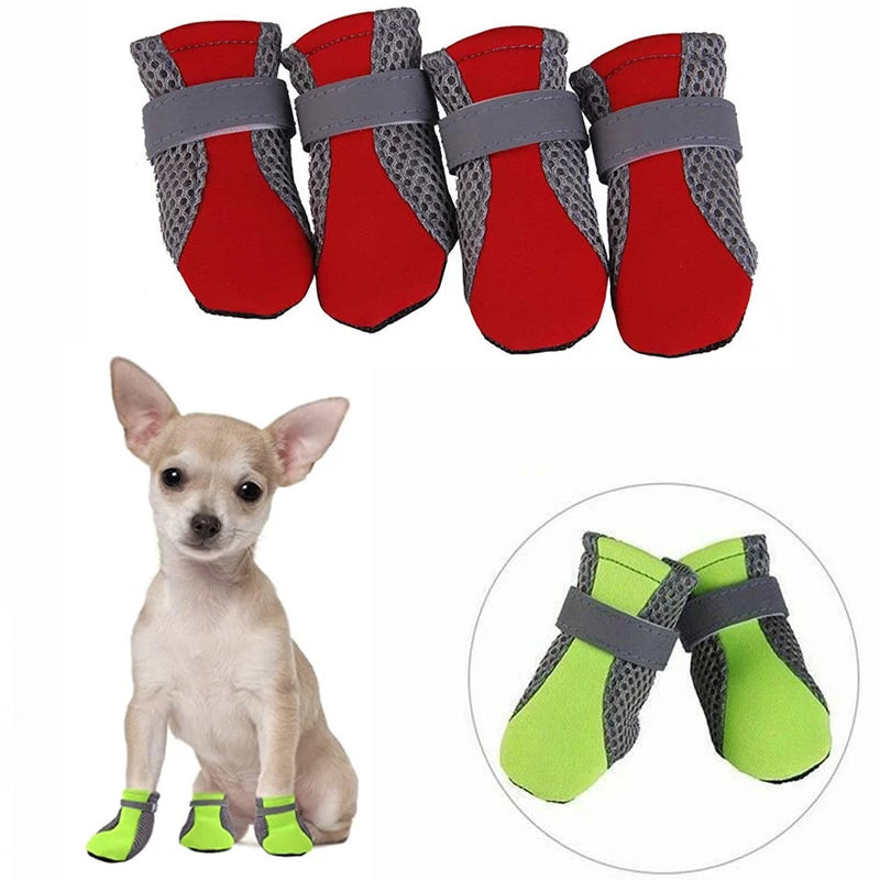 Zapatillas transpirables reflectantes para perros
