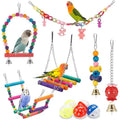 Set de 11 juguetes de madera para pájaros