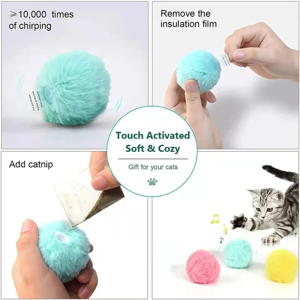 Pelota interactiva inteligente para gatos