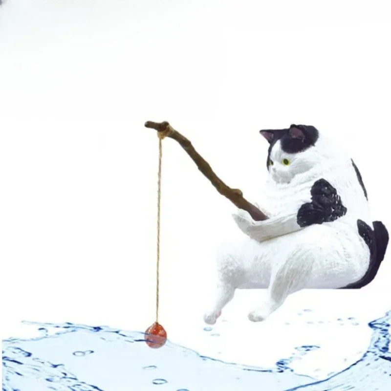 Figuritas de gatitos pescadores