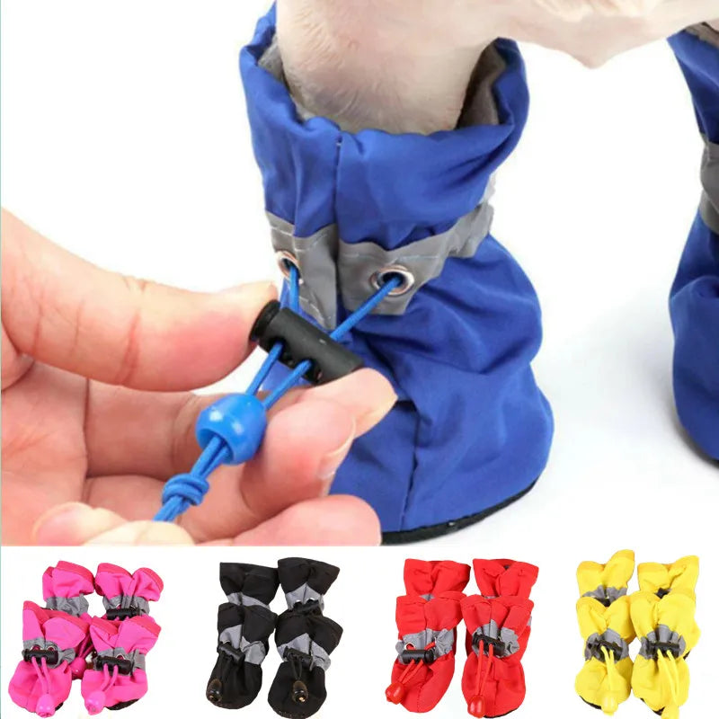 Botas impermeables antideslizantes para perros (4 uds)