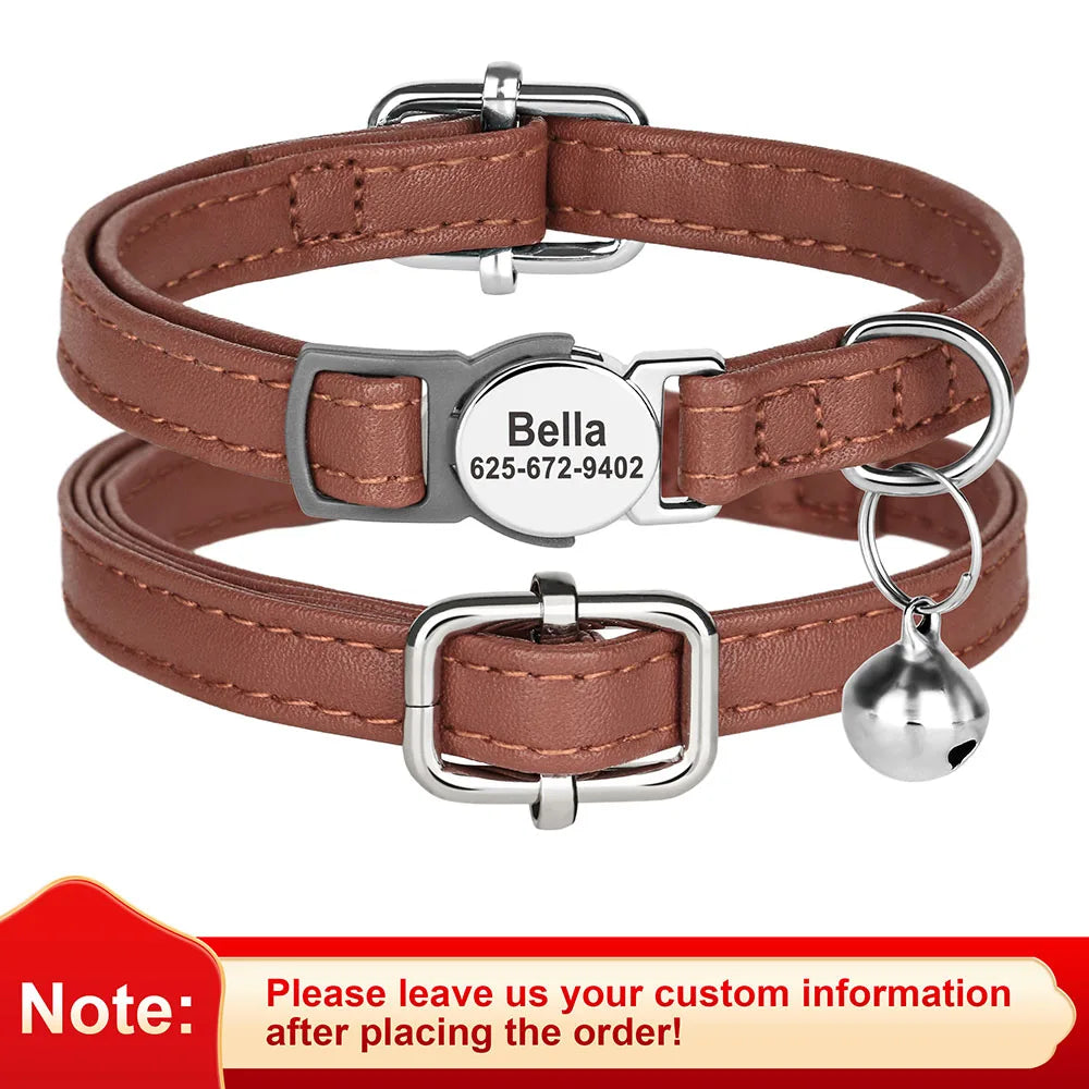 Collar de gato personalizado con nombre