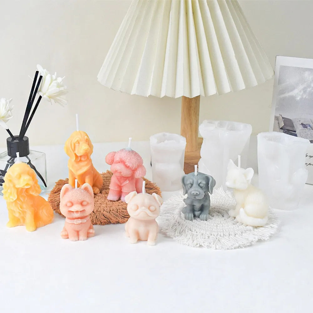 Moldes de silicona de perritos y gatitos