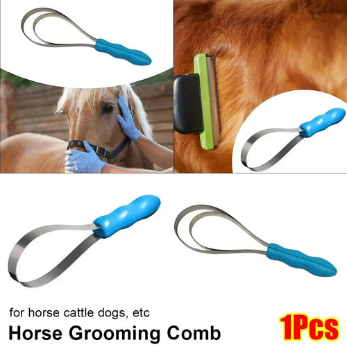 Almohaza rascadora para caballos