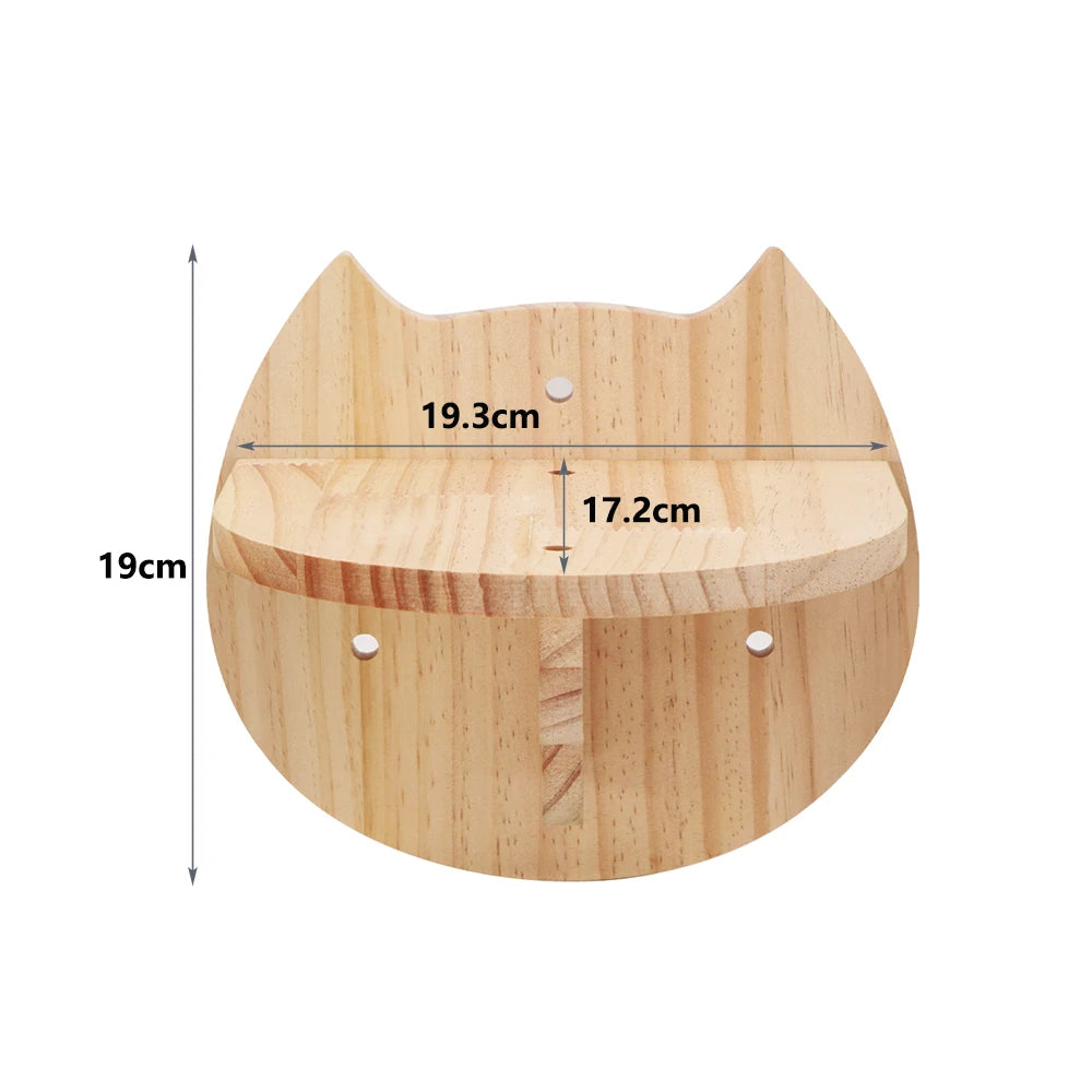 Casita y estantes de pared para gatos