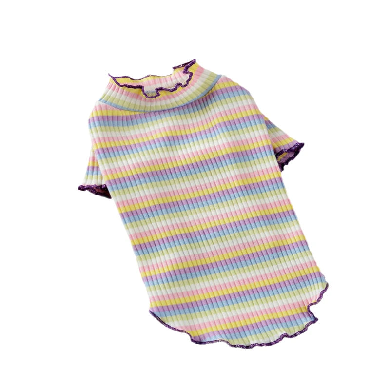 Camiseta de rayas de algodón