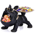 Figura de perro de resina con caja