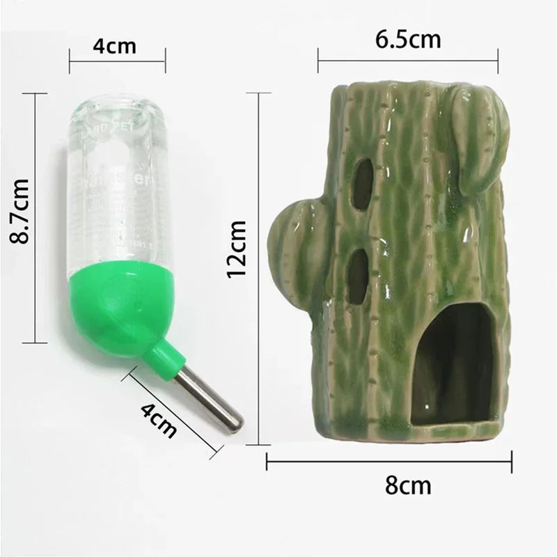 Casita cactus de cerámica y accesorios