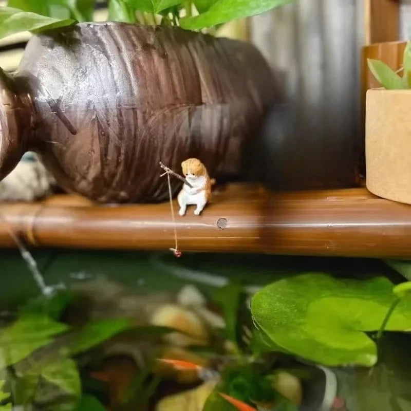 Figuritas de gatitos pescadores