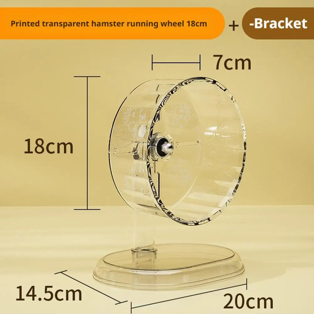 Rueda transparente silenciosa para hámster