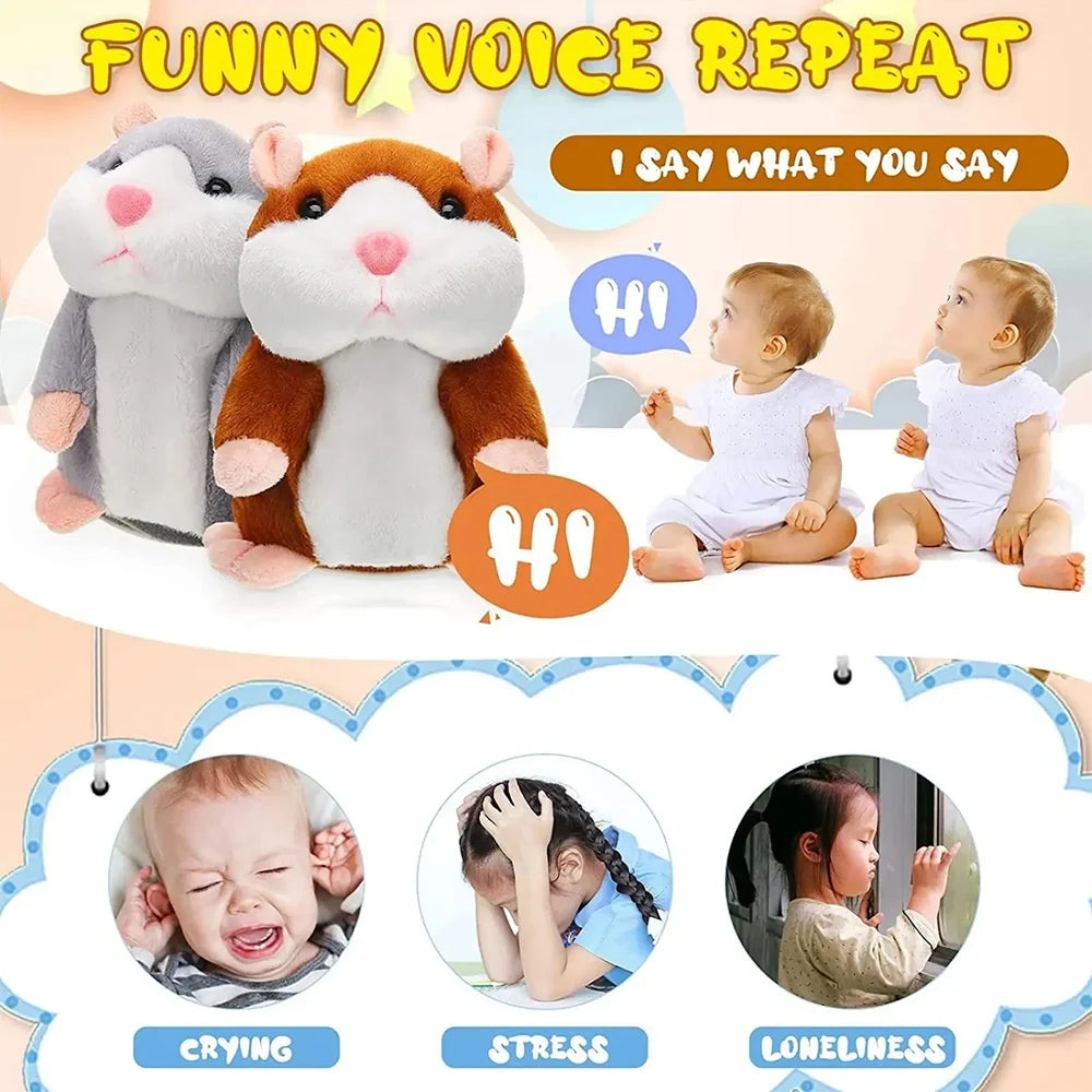 Hámster de peluche que repite lo que dices