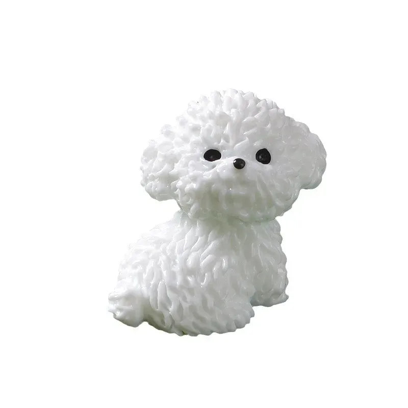 Figurita de bichón frisé