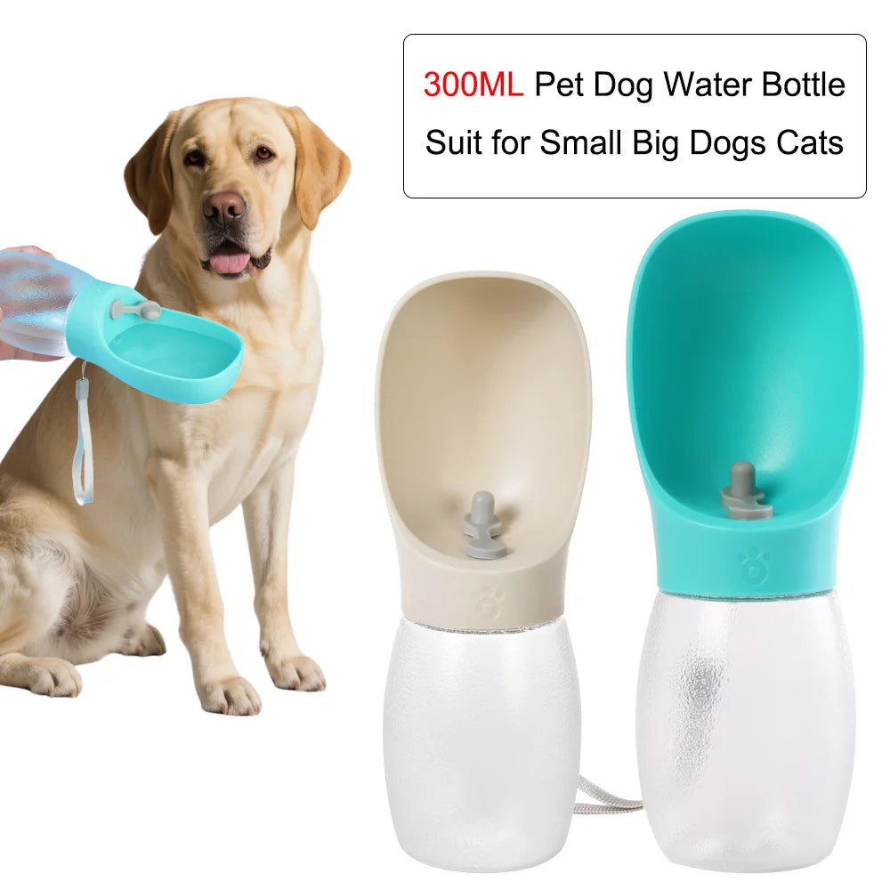 Botella de agua portátil 300 ml para perros