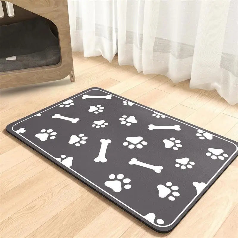 Alfombrilla absorbente de diatomita para comederos
