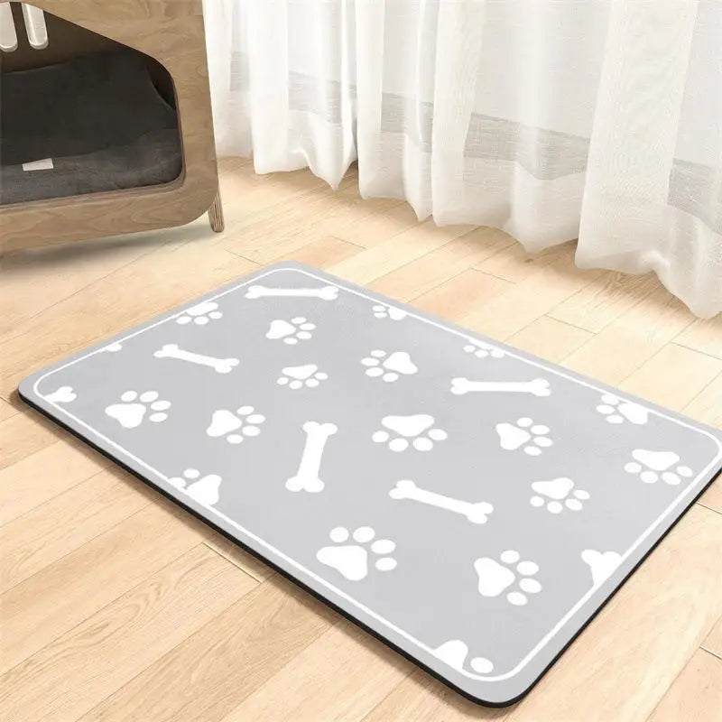 Alfombrilla absorbente de diatomita para comederos
