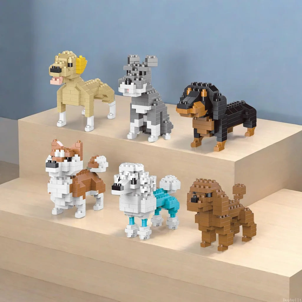 Figura de construcción de perro salchicha