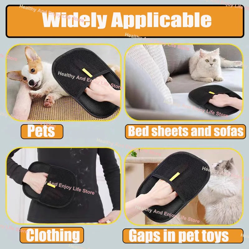 Guante quitapelo de doble cara para perros y gatos