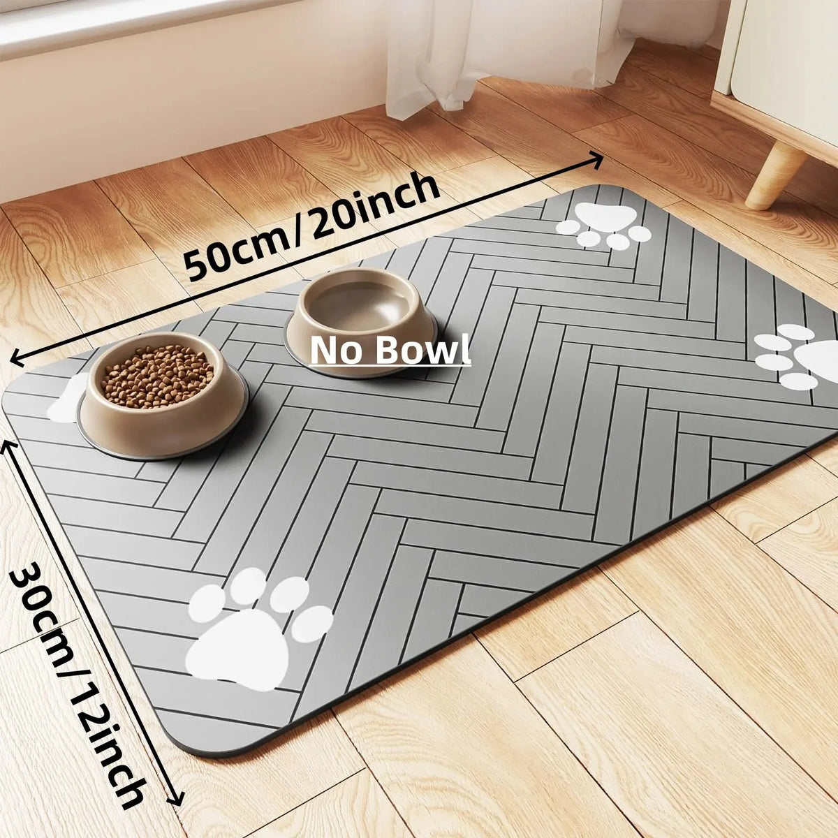 Alfombrilla absorbente para comedero