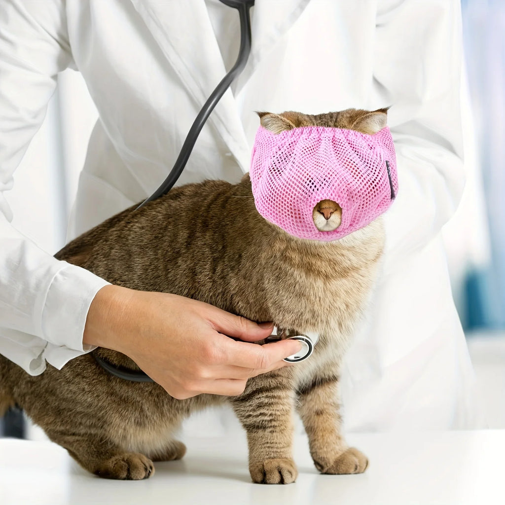Bozal de malla transpirable para gatos
