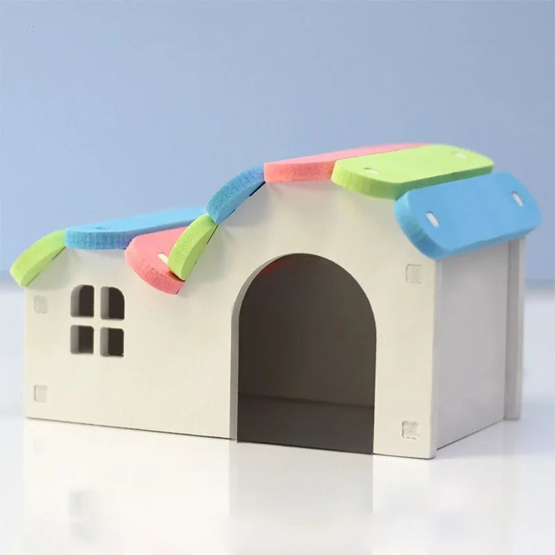 Casita arcoíris para hámster