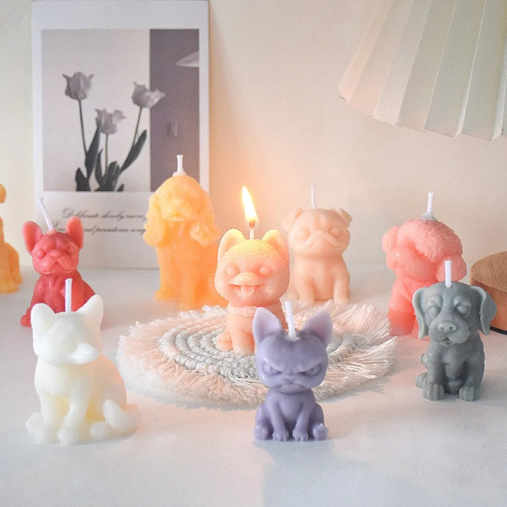 Moldes de silicona de perritos y gatitos
