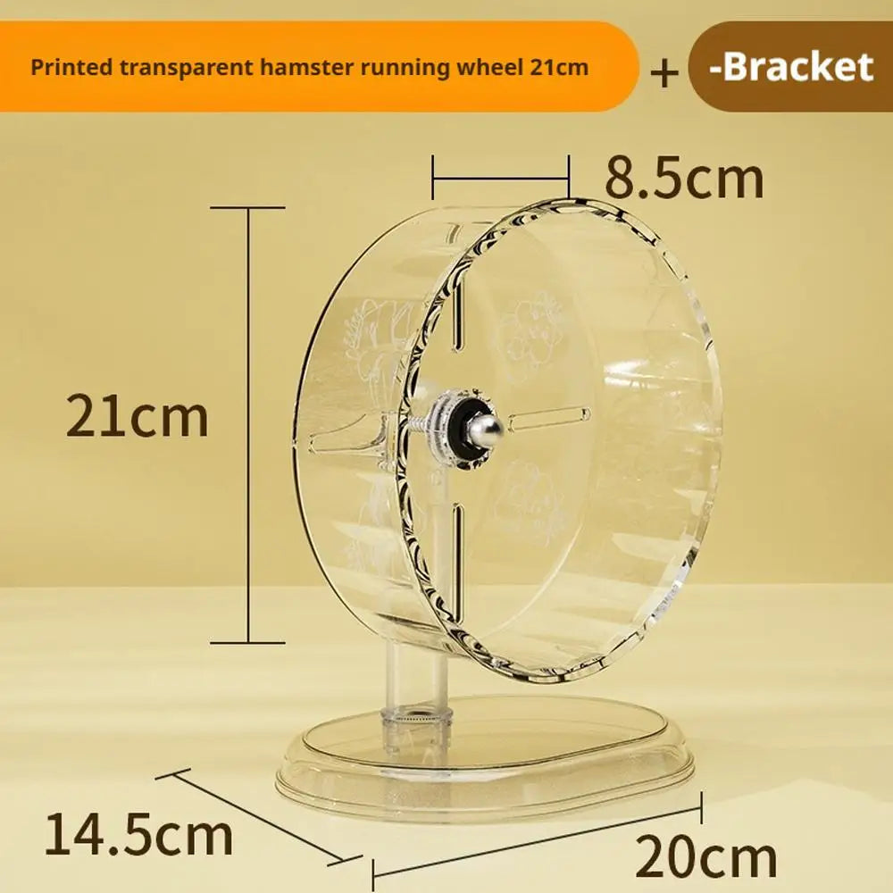 Rueda transparente silenciosa para hámster