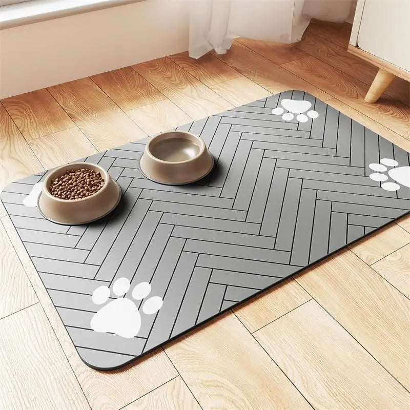 Alfombrilla absorbente de diatomita para comederos